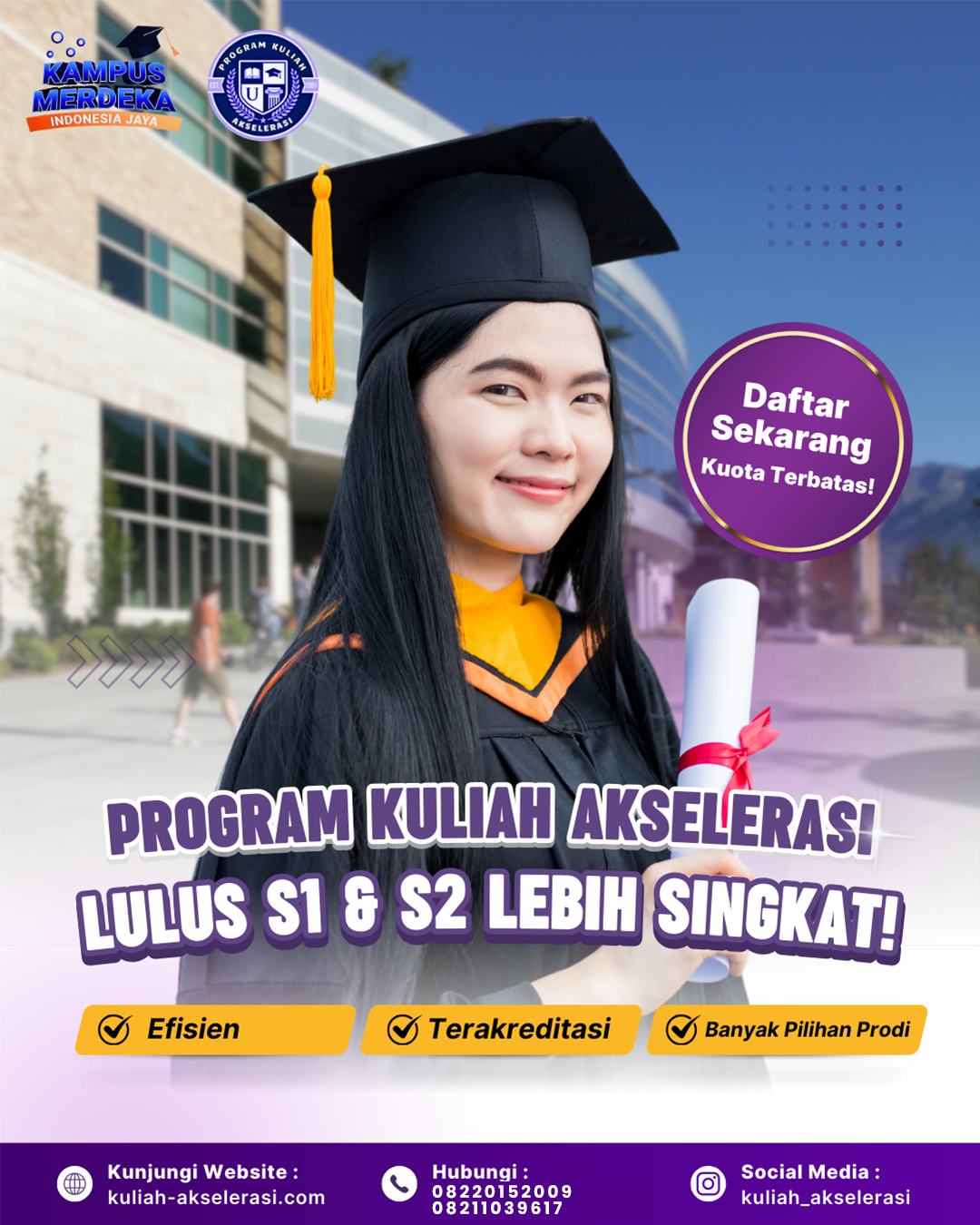 KULIAH FAST TRACK KULIAH AKSELERASI KULIAH PERCEPATAN KULIAH CEPAT KULIAH KILAT KULIAH KELAS KARYAWAN KULIAH RPL